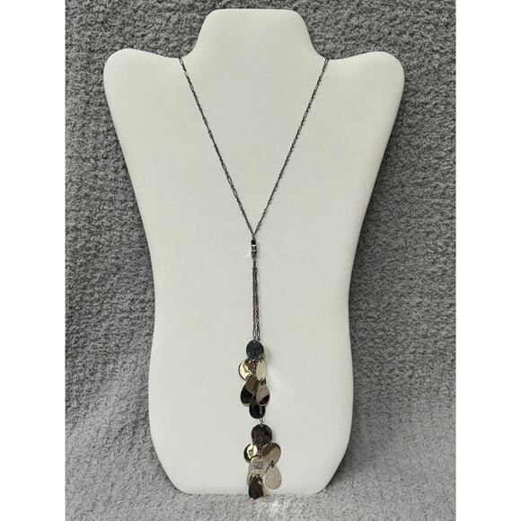 Lori Frantz Koenig Sterling Silver Crystal Dangle Necklace #64186 - Picture 1 of 6